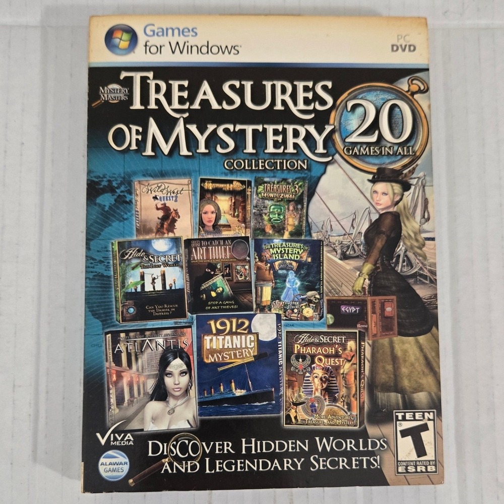 Treasures‎ of Mystery Collection PC Game 20 Games in All Viva Media DVD CD